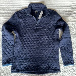 Quilted half-zip pullover
